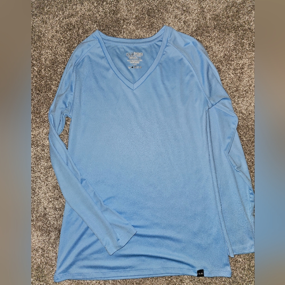 Huk Light Blue Performance Top